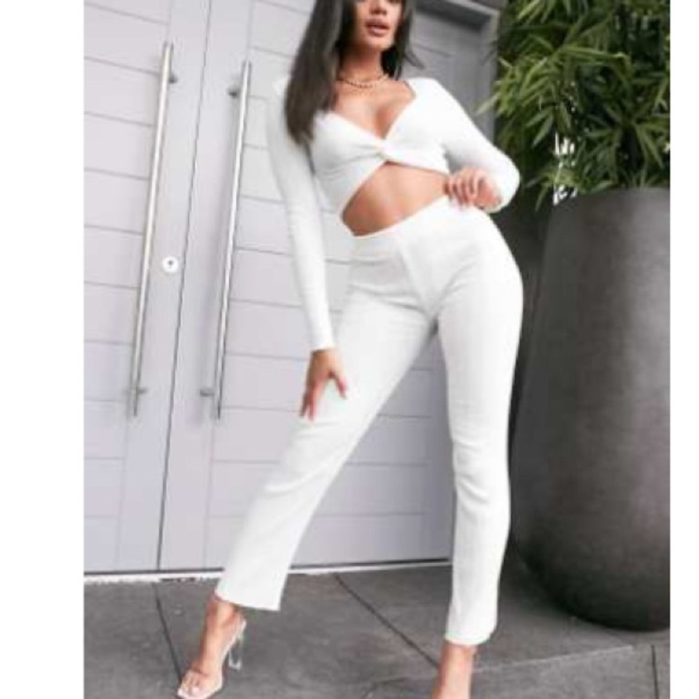 NWOT ASOS Stylish White Two-Piece Set.